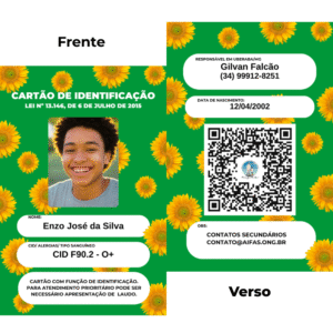 Cartão de Identificação Girassóis